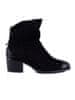 Trendy černé kotníčkové boty dámské na širokém podpatku + Ponožky Gatta Calzino Strech, černé, 39
