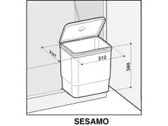 Sinks EK9011 SESAMO 45 Odpadkový koš, vestavný, 1X16l
