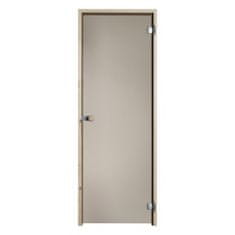 Vihtan dveře do sauny Limited celoskleněné bronz 7x19, rám borovice
