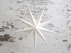 Vintage papírová hvězda vánoční bílá 90 cm