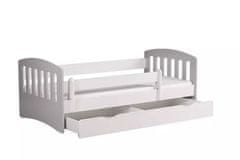 Kocot kids Dětská postel classic 1 bílá se šuplíkem, s matrací 140/80 (LC1_BI_14/8ZS_M) 2*Karton