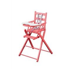 Skládací jídelní židlička SARAH pink