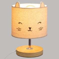 Atmosphera Dětská noční lampička se stínidlem kočka 15 x 23 cm