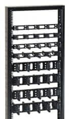 DP-VP-P5 - 19" vyvazovací panel 1U, oka 40 × 80 mm, černý