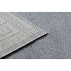 eoshop Moderní MEFE koberec 2813 vzor rámu, řecký klíč - Strukturální, dvě úrovně rouna šedá (Velikost: 80x150 cm)