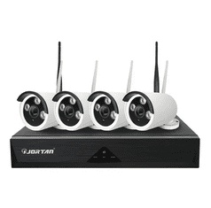 JORTAN Bezdrátový 1024P NVR bezpečnostní systém 4 kamer WIFI/IP
