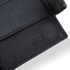 Betlewski Černá pánská kožená peněženka Etpm-Kz-60 Rfid